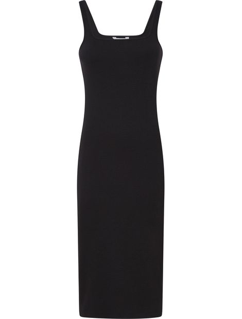 vestido-negro-midi-acanalado-con-parche-para-mujer