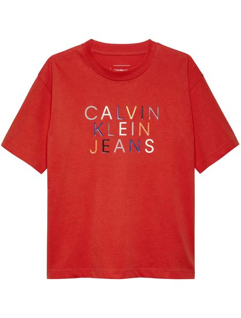 camiseta-roja-holgada-logo-para-nino